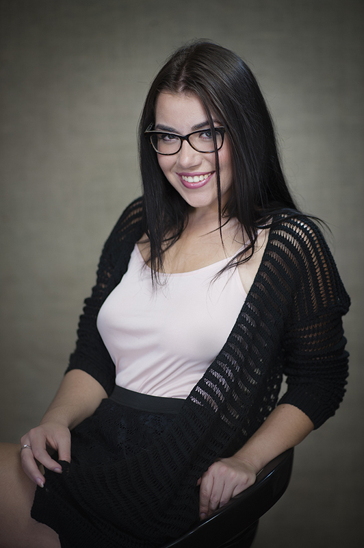 Her charming smile.Ola.